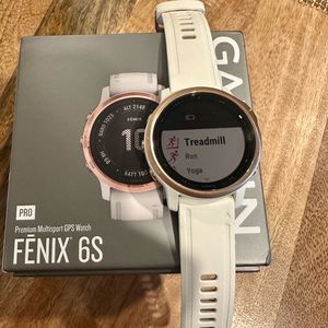 Garmin Fenix 6S in White Rose Gold EUC (used 3x)